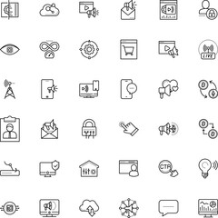 internet vector icon set such as: online promotion, science, shape, heart, damage, through, efficiency, round, company, purchase, help, chip, wealth, controller, usability, contact, responsive