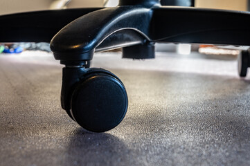 Transition between carpet and hard protective mat for a home office rolling desk chair