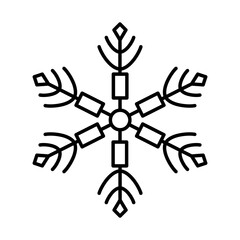 winter snowflake icon, line style