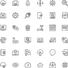 internet vector icon set such as: map, wireframe, rectangle, grid, artificial, golden, molecule, microscope, residential, distance, building, magnify, firewall, dialog, molecular, mark, circle, metal