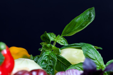 unwashed dirty vegetables in the kitchen