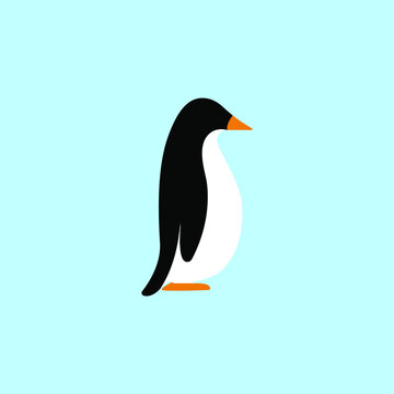 penguin icon, arctic animal, vector illustration