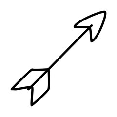 arch arrow icon, line style