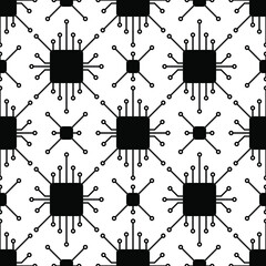 seamless microchip pattern on the circuit board