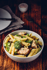 Pasta with chicken and broccoli