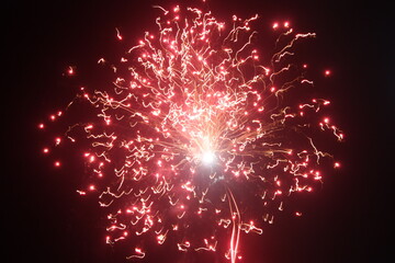 Red Sparkling Firework