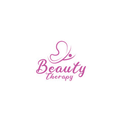 Beauty Therapy With Luxury style Logo design Vector