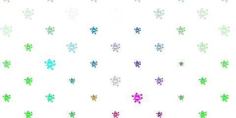 Light multicolor vector template with flu signs.