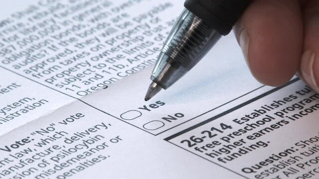 Voter Struggles To Vote On Ballot Measure