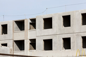 construction site with the initial stage of construction
