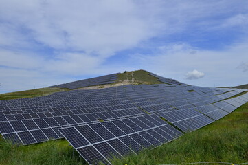 Solar panels green energy light energy