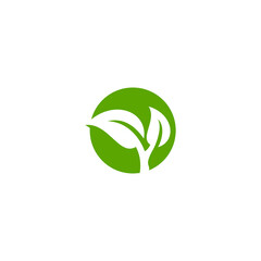 Leaf icon logotype design vector illustration