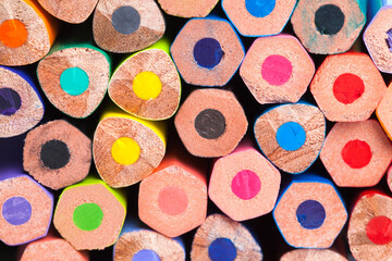 colored wooden pencils