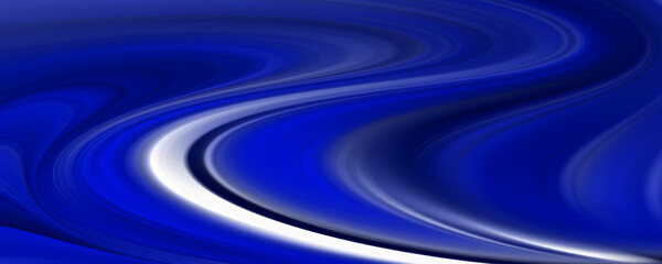 Sea Wave Abstract Navy Blue Black Neon Pattern Moon Light Silk Wavy Dark Texture Night Beach Party Background
