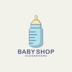 Baby Shop. Baby Store, Baby Stuff Logo Design Vector