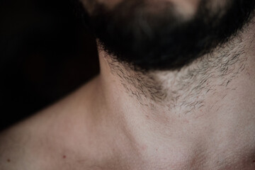 Fototapeta premium man small beard unshaved detail