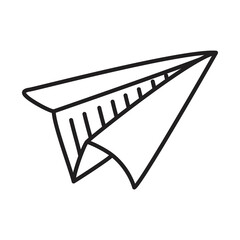 paper plane icon, line style