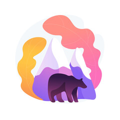 National parks creation abstract concept vector illustration. Tourist destination, environment preservation, natural park, recreational area creation, hiking trail creation abstract metaphor.