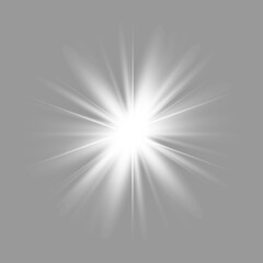 Glow isolated white light effect, lens flare