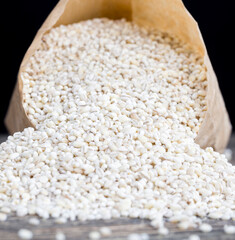 pearl barley on the kitchen table