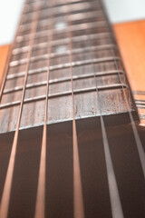 Acoustic guitar close up