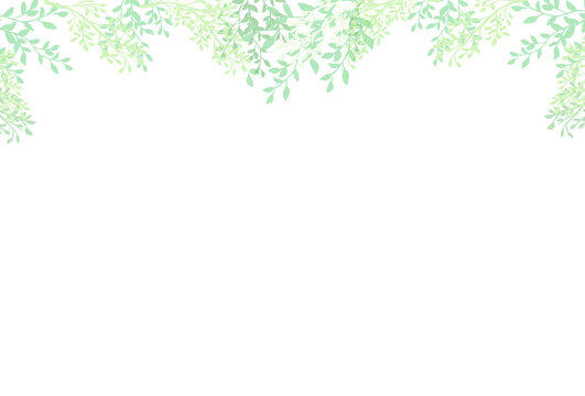 新緑とピュアな葉っぱの背景イラスト素材