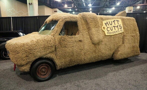 Philadelphia, Pennsylvania, U.S.A - February 9, 2020 - The 1989 Sheepdog custom built from a Ford Econoline van in the movie Dumb And Dumber