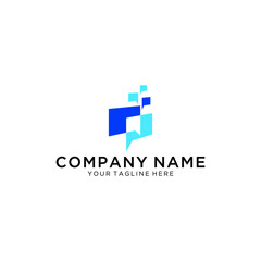 Creative Bubble Chat Concept Logo Design Template