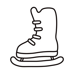 ice skate icon, line style