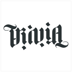 Trivia Ambigram Design