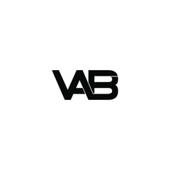 vab letter original monogram logo design