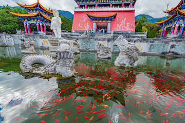Nine Dragon Bathing Buddha at Chongsheng Temple, Dali, Yunnan, China