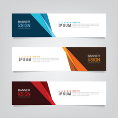 Fototapeta premium Vector abstract design web banner template. Web Design Elements