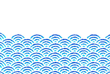 背景素材　グラデーション青海波