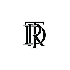 drt letter original monogram logo design