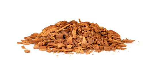 Cocoa powder isolated on white background