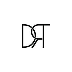 drt letter original monogram logo design