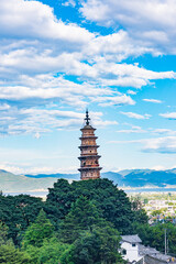 Three Pagodas of Chongsheng Temple, Dali, Yunnan, China