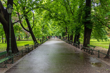 Beautiful Parks and gardens to walk and relax in Krakow.