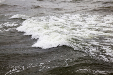 the undulating surface of the sea