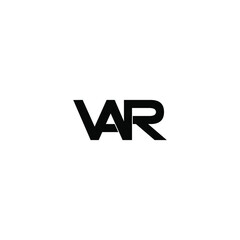 Obraz premium var letter original monogram logo design