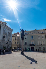 Krakow, Lesser PoKrakow and the Main Market Square is very popular during the day with tourists.