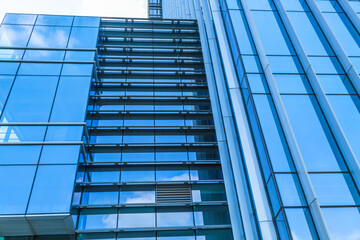 Obraz premium Close-Up of Modern Office Buildings in city of China.