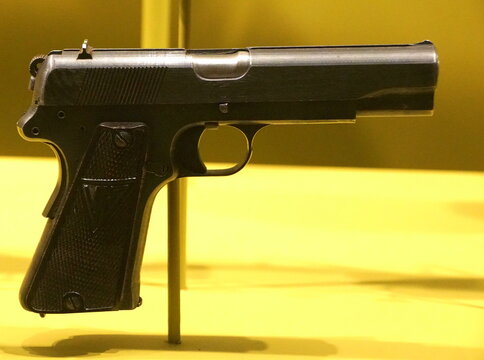 New Orleans, Louisiana, U.S.A - February 4, 2020 - The VIS Model 35 Radom Pistol used during World War 2