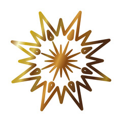 christmas snowflake ornament, gradient style