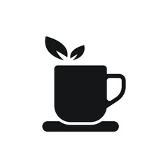 Tea cup icon design isolated on white background