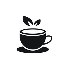 Tea cup icon design isolated on white background