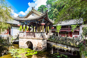 Wenlong Pavilion in Wenchang Palace, Weibao Mountain, Dali, Yunnan, China