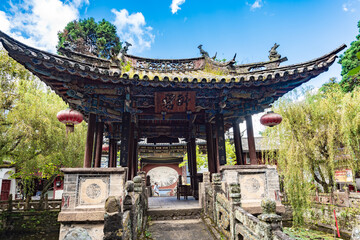 Wenlong Pavilion in Wenchang Palace, Weibao Mountain, Dali, Yunnan, China