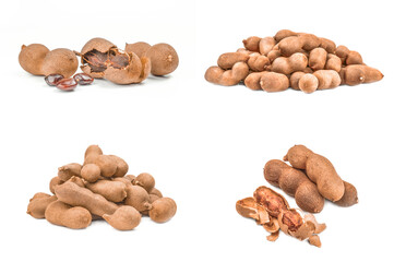 Set of Tamarindo isolated on a white background